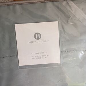 Hotel Collection Cal King Sheet Set in Light Gray